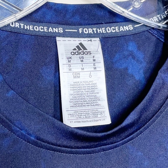 Adidas Parley For The Oceans Tie-Dye Short Sleeve T Shirt Blue Mens Medium - Picture 5 of 6